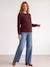 Pull grossesse et allaitement bordeaux+kaki 1 - vertbaudet enfant 