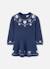 Robe fille en maille avec coeurs Bleu 1 - vertbaudet enfant 