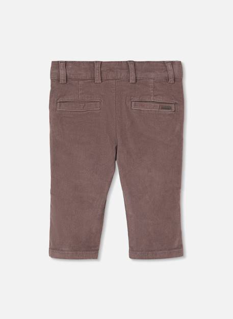 Pantalon garçon en velours côtelé fin Marron 3 - vertbaudet enfant 