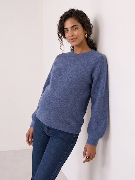 Pull de grossesse maille bleu 3 - vertbaudet enfant 