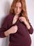 Pull grossesse et allaitement bordeaux+kaki 6 - vertbaudet enfant 