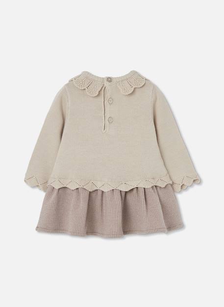 Robe bébé avec broderie de petit chien Beige 4 - vertbaudet enfant 