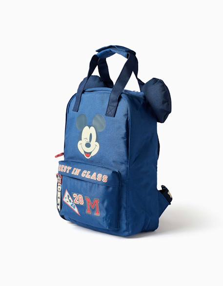 Sac à dos avec imprimés et oreilles 3d mickey Bleu 3 - vertbaudet enfant 
