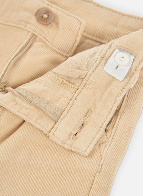 Pantalon garçon en velours côtelé fin Beige 4 - vertbaudet enfant 