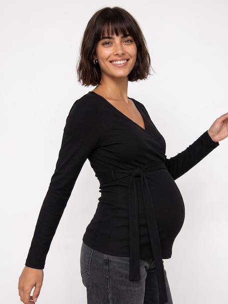 T-shirt grossesse et allaitement noir 2 - vertbaudet enfant 