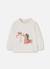 T-shirt fille en maille imprimé petit chien paris Blanc 2 - vertbaudet enfant 