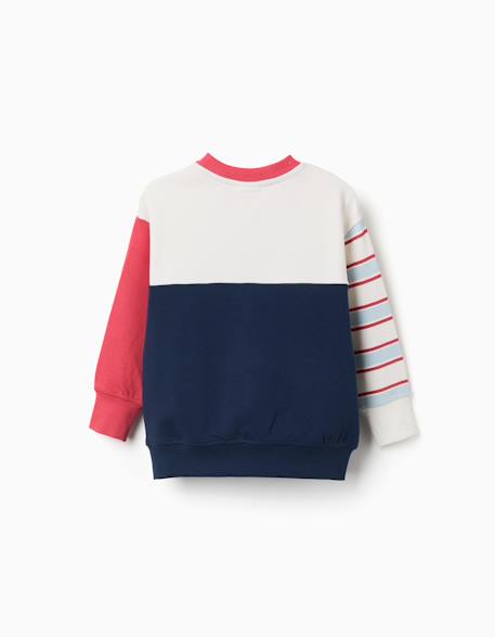 Sweat en coton peigné avec imprimés spider-man Bleu foncé 2 - vertbaudet enfant 