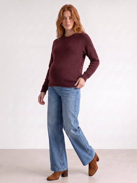 Pull grossesse et allaitement bordeaux+kaki 2 - vertbaudet enfant 