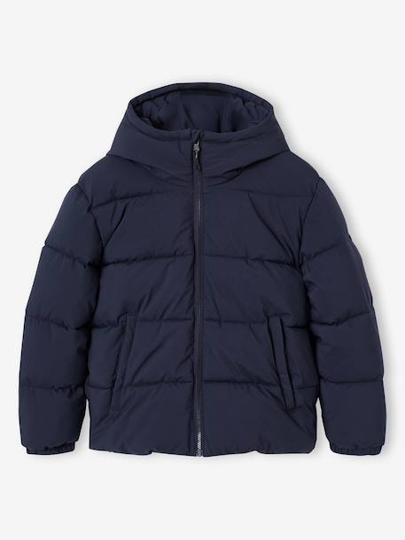 Doudoune garçon puffy anthracite+gris ardoise 10 - vertbaudet enfant 