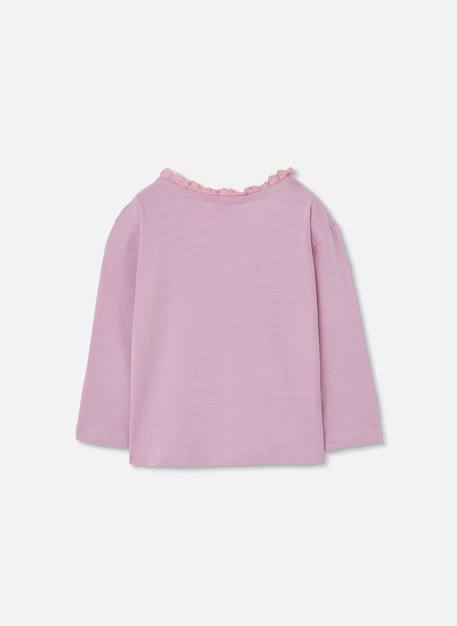 T-shirt fille maille broderie vases fleurs Rose 2 - vertbaudet enfant 