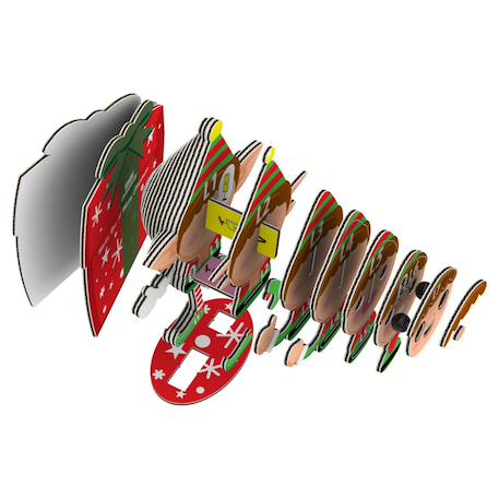 Puzzle 3d - elf noël Red 2 - vertbaudet enfant 