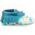 Chaussons cuir souple à franges dinosaures Bleu 1 - vertbaudet enfant 