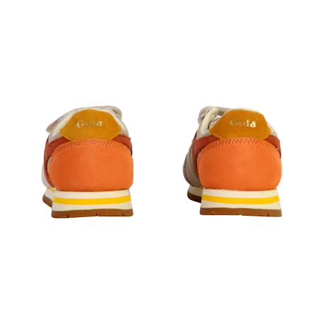 Baskets basses à scratch Or orange soleil 4 - vertbaudet enfant 
