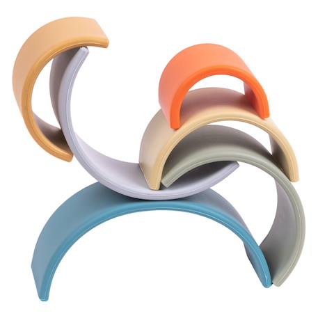 Jeux d'éveil à empiler - Arc en ciel Multicolor 2 - vertbaudet enfant 