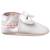 Chaussons bébé cuir souple uni nœuds Blanc 1 - vertbaudet enfant 