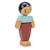 Poupée en bois - amande père Multicolor 2 - vertbaudet enfant 