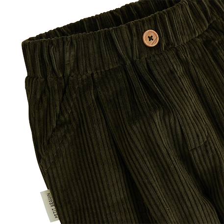 Pantalon garçon en velours côtelé pistache Vert 4 - vertbaudet enfant 