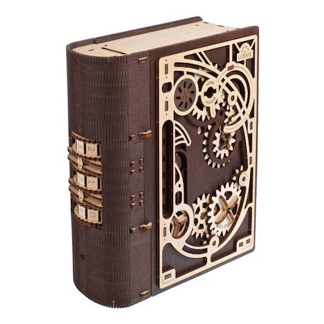 Livre des secrets en bois à construire – boîte mécanique 3D avec combinaison et compartiment caché Brown 2 - vertbaudet enfant 