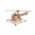 Mini hélicoptère en bois à construire – maquette mécanique 3D inspirée de Léonard de Vinci Brown 2 - vertbaudet enfant 