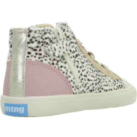 Sneakers filles synthétique fermeture éclair barefoot Mottle brown+Pink 7 - vertbaudet enfant 