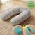 Pack coussin de maternité xxl - 2 housses (bleue & velours) + charlotte - grossesse et allaitement Bleu 1 - vertbaudet enfant 
