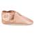 Chaussons cuir souple uni Rose 1 - vertbaudet enfant 