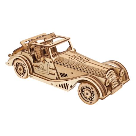 Voiture de sport souris rapide – Maquette en bois à construire, puzzle 3D mécanique à moteur à ressort Brown 2 - vertbaudet enfant 