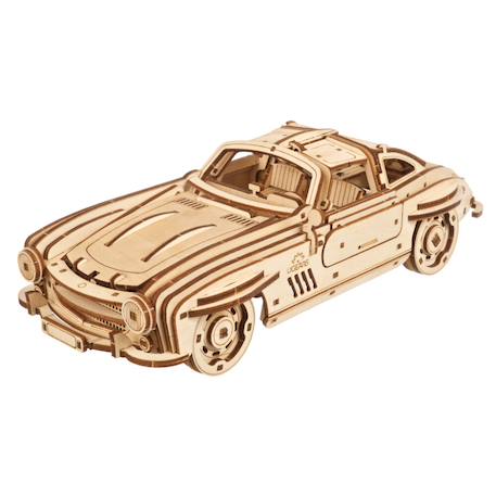 Coupé sport à aileron – Maquette en bois à construire, puzzle 3D mécanique avec portes papillon Brown 2 - vertbaudet enfant 