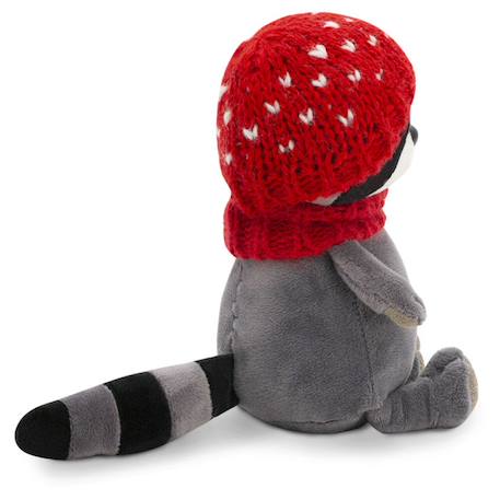 Peluche Raton laveur avec bonnet rouge – Life Collection Grey 2 - vertbaudet enfant 