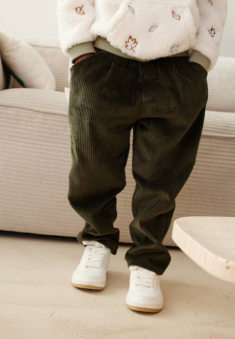 Garçon-Pantalon-Pantalon garçon en velours côtelé pistache