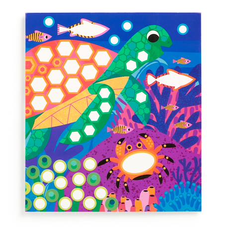 Stickers avec affiche autocollante - vie marine - 200 stickers Multicolor 2 - vertbaudet enfant 