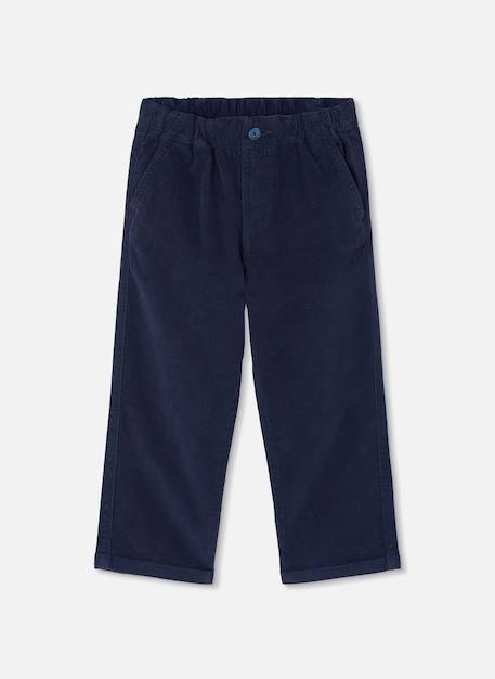 Pantalon garçon velours côtelé Bleu 2 - vertbaudet enfant 