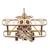 Mini Biplan – Maquette mécanique en bois à construire, puzzle 3D à moteur élastique Brown 2 - vertbaudet enfant 