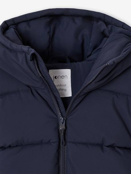 Doudoune garçon puffy anthracite+gris ardoise 12 - vertbaudet enfant 