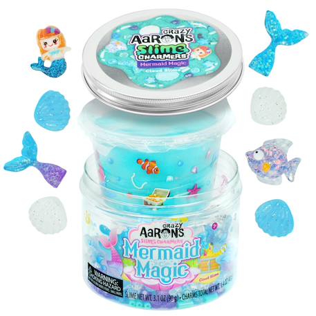 Slime nuageux Mermaid Magic avec charms sirène – Crazy Aaron’s Blue 2 - vertbaudet enfant 