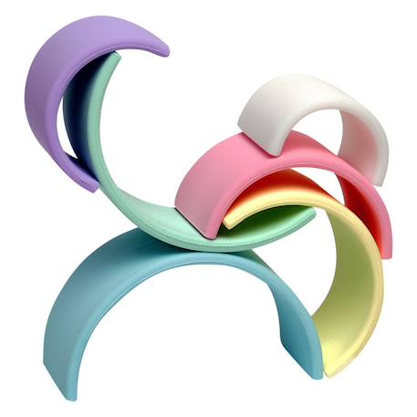 Jeux d'éveil à empiler - Arc en ciel Multicolor 2 - vertbaudet enfant 