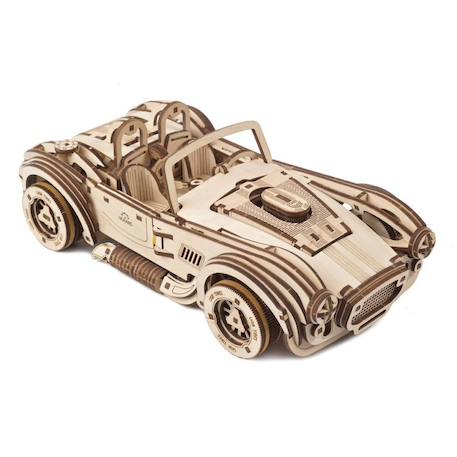 Voiture de course Drift Cobra en bois à construire – maquette mécanique 3D inspirée des muscle cars américaines Brown 2 - vertbaudet enfant 