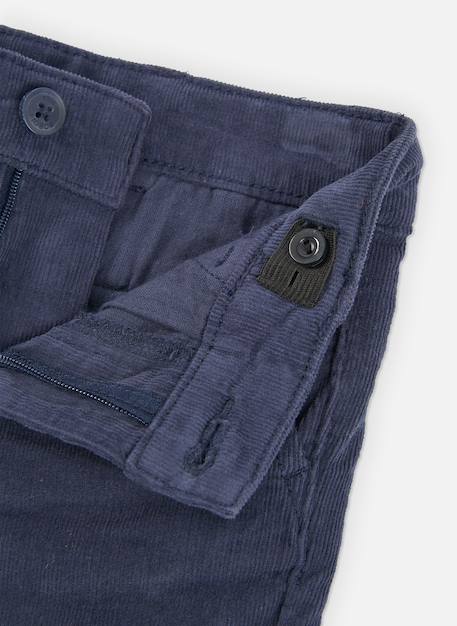 Pantalon garçon velours côtelé fin Bleu 3 - vertbaudet enfant 