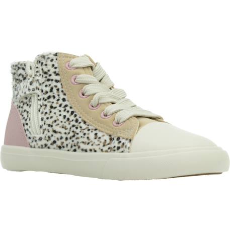 Sneakers filles synthétique fermeture éclair barefoot Mottle brown+Pink 9 - vertbaudet enfant 