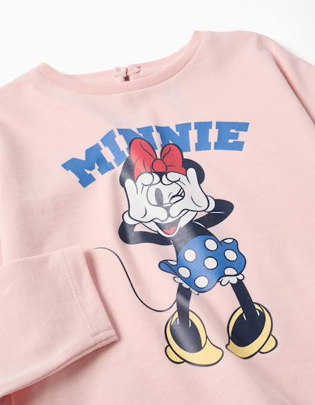 T-shirt en coton à manches longues avec imprimé minnie Rose 3 - vertbaudet enfant 