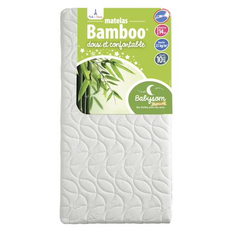 Matelas bébé bamboo | reversible Blanc 1 - vertbaudet enfant 