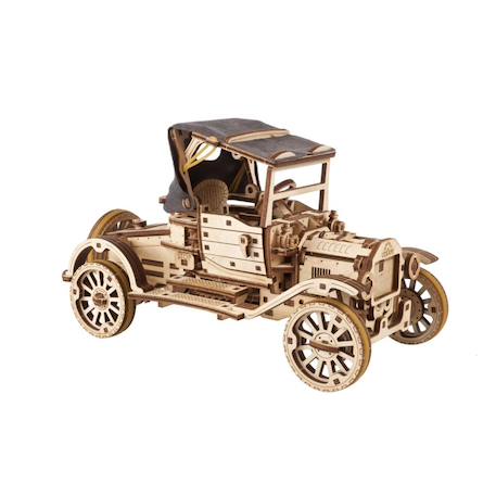 Voiture rétro UGR-T en bois à construire – maquette mécanique 3D avec moteur à ressort Brown 2 - vertbaudet enfant 