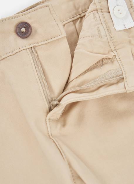 Pantalon garçon satiné élastique Beige 4 - vertbaudet enfant 