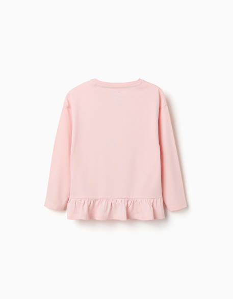 T-shirt en coton à manches longues avec imprimé stitch Rose 2 - vertbaudet enfant 