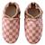 Chaussons bébé cuir souple damier Rose 2 - vertbaudet enfant 