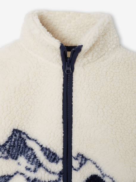 Veste sherpa garçon manches longues zippée écru 6 - vertbaudet enfant 