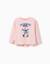 T-shirt en coton à manches longues avec imprimé minnie Rose 1 - vertbaudet enfant 