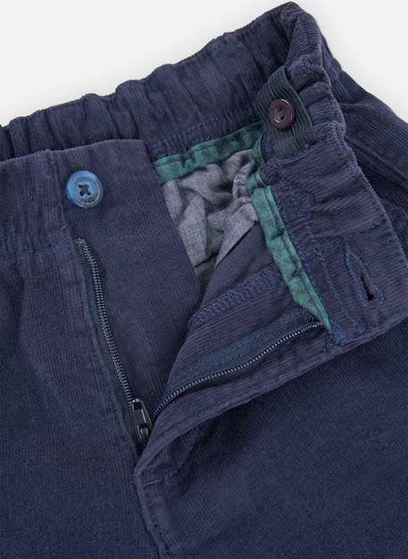 Pantalon garçon velours côtelé Bleu 4 - vertbaudet enfant 