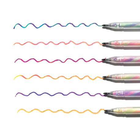 Stylos gel pailletés et parfumés Tutti Frutti – Set de 6 couleurs magiques Multicolor 2 - vertbaudet enfant 