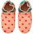 Chaussons bébé cuir souple coeurs Rouge 2 - vertbaudet enfant 